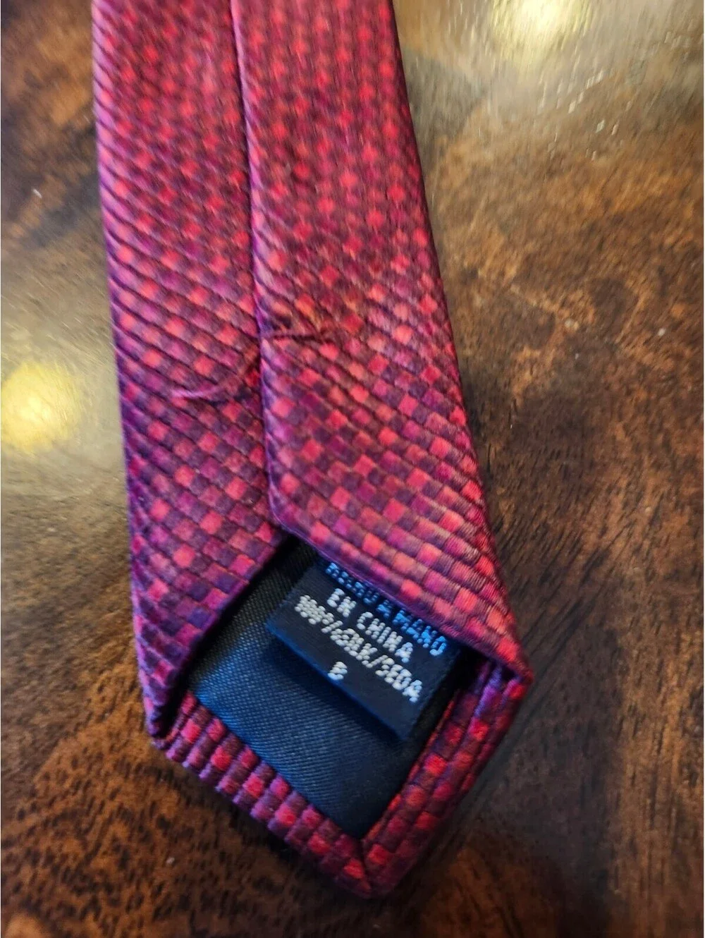 Geoffrey Beene Red Patterned Men's Tie